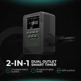 Mars Hydro iTime 2-in-1  Dual Outlet Smart Timer with App Control and Custom Scheduling