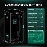 Mars Hydro TS 600 LED Grow Light + 2' x 2' Grow Tent + Inline Fan