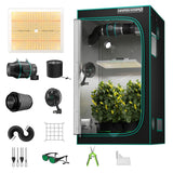 Mars Hydro TSW 2000 LED Grow Light + 4' x 4' Grow Tent + Inline Fan