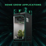 Mars Hydro FC-E3000 LED Grow Light + 3' x 3' Grow Tent + iFresh Inline Fan Combo with Temperature and Humidity Controller