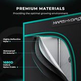 Mars Hydro FC-E1500 LED Grow Light + 2.3' x 2.3' Grow Tent + iFresh Inline Fan Combo with Temperature and Humidity Controller