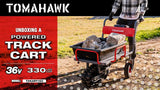 Tomahawk Electric Track Cart 330 lbs Load Capacity Battery Powered Utility Cart with Rubber Tread