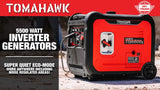 5500 Watt Inverter Generator Super Quiet Portable Gas Power Professional Use