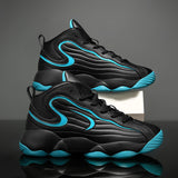 Men's sports shoes with leather surface, trendy shoes, Korean version, fashionable basketball shoes