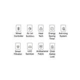 MSpa Tekapo - Comfort Series Square Bubble Spa | 6 Person