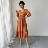 Minimalist and fashionable lace patchwork skirt dress