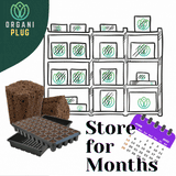 OrganiPlug Seed & Cutting Plugs - Pre-Filled Tray w/ 50 Tall Plugs - Single, Case, and Pallet