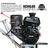 24" Concrete Power Trowel Edger 6HP Kohler Float Pan Blade Screed Finishing Tool
