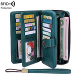 RFID Antimagnetic Wallet Long Zipper Women's Wallet Leather Wallet New Large Capacity Handbag