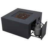 Elementi Rocky Fire Table With Propane Tank Drawer OFG310