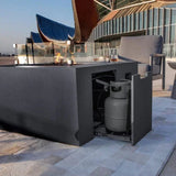 Elementi Rocky Fire Table With Propane Tank Drawer OFG310