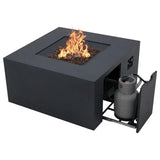 Elementi Rocky Fire Table With Propane Tank Drawer OFG310