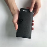 Snap Wallet Men's Long Button Trend Brand Wallet College Student Niche Design Wallet Large Capacity Men's And Women's