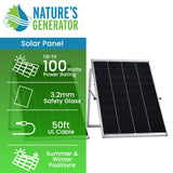 Nature's Generator 200W Rigid Solar Panels w/ cable and connector
