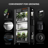 Spider Farmer 4 Tier Plant Stand + 6 x 18W LED Light Bars + 1' 2" x 2'