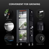 Spider Farmer 4 Tier Plant Stand + 6 x 9W LED Light Bars + 1' x 1' 4"