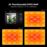 Spider Farmer 4 Tier Plant Stand + 6 x 9W LED Light Bars + 1' x 1' 4"