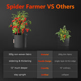 Spider Farmer 5 Gallon 300G Thickened Nonwoven Fabric Grow Bag