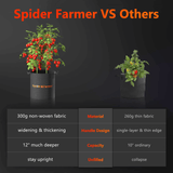 Spider Farmer 5 Gallon 300G Thickened Nonwoven Fabric Grow Bag with Handles - 5-Pack