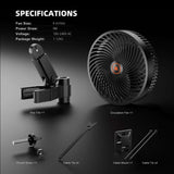 Spider Farmer 6" Clip Fan 10-Speed w/ Wide-Angle Oscillation - Pack