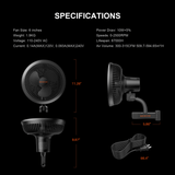 Spider Farmer 6" Clip Fan, 10-Speed with Wide-Angle Oscillation
