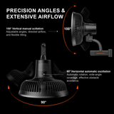 Spider Farmer 6" Clip Fan, 10-Speed with Wide-Angle Oscillation