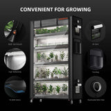 Spider Farmer 6 Tier Plant Stand + 10 x 22W LED Lights Bars + 1' 4"