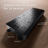 Spider Farmer GGS AC10 Power Strip w/ 10 Outlets & Temperature