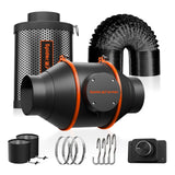 Spider Farmer Grow Kit 4" Inline Fan & Carbon Filter Combo