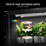 Spider Farmer 6 Tier Plant Stand + 10 x 22W LED Lights Bars + 1' 4" x 3' 8" Grow Tent Kit