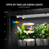 Spider Farmer 4 Tier Plant Stand + 6 x 9W LED Light Bars + 1' x 1' 4" Grow Tent Kit