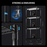 Spider Farmer 4 Tier Plant Stand + 6 x 9W LED Light Bars + 1' x 1' 4" Grow Tent Kit