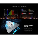 Spider Farmer SF2000 200W Dimmable Full Spectrum LED Grow Light