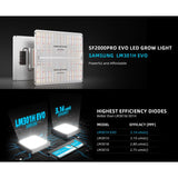 Spider Farmer SF2000Pro 200W Dimmable Full Spectrum LED Grow Light