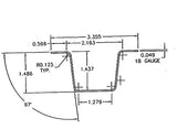 Greenhouse Steel Hip and Brace Channel