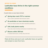 Leafcutter Bees - (200ct) Free FedEx 2-Day Mail