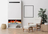 Amantii 55 Inch Tru View Bespoke Built-In Indoor / Outdoor 3 Sided Electric Fireplace