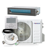 Pioneer® Quantum Ultra™ 11,000 BTU 19 SEER2 230V Ceiling Concealed Ducted Mini-Split Air Conditioner Inverter Heat Pump Full Set