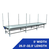 Wachsen Professional 5' Rolling Bench 26.5'-32.5' Length Trellis