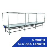 Wachsen Professional 5' Rolling Bench 52.5'-58.5' Length w/ Trellis