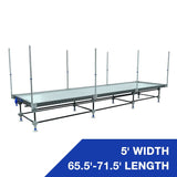 Wachsen Professional 5' Rolling Bench 65.5'-71.5' Length Trellis