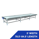 Wachsen Professional 5' Rolling Bench 78.5'-84.5' Length