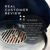 Arteflame 20″ Two-Piece Flat-Top Kit — Fits recteq® 20″ Charcoal Grills (Griddle Ring + Center Grill Grate)