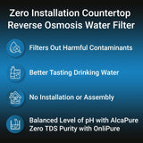 Zero Installation Purifier Countertop Reverse Osmosis Water Filter
