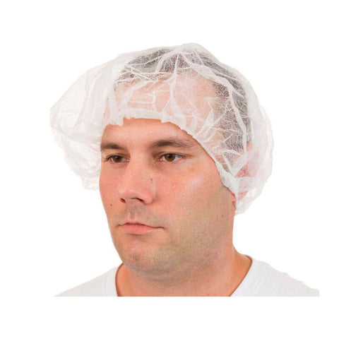 Enviroguard Polypropylene 19" White Bouffant Cap - Case of 1000