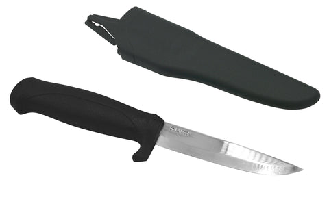 Blue handled food processing/outdoor knife w/plastic handles