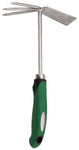 Stainless Fork/Hoe Combo Tool w/green handle 30cm
