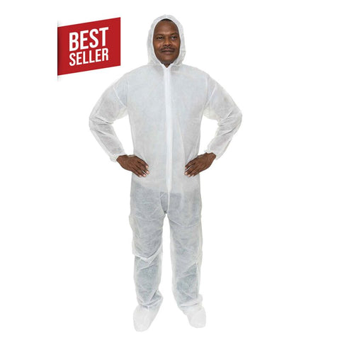 Enviroguard Polypropylene Heavyweight Coverall with Hood and Boot - Size XL - Case of 25