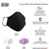 Enviroguard Black Washable Cotton Blend Face Mask - Case of 600