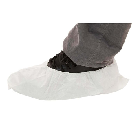 Enviroguard Body Filter 95+ White Anti-Skid Shoe Cover, black vinyl sole - Case of 200